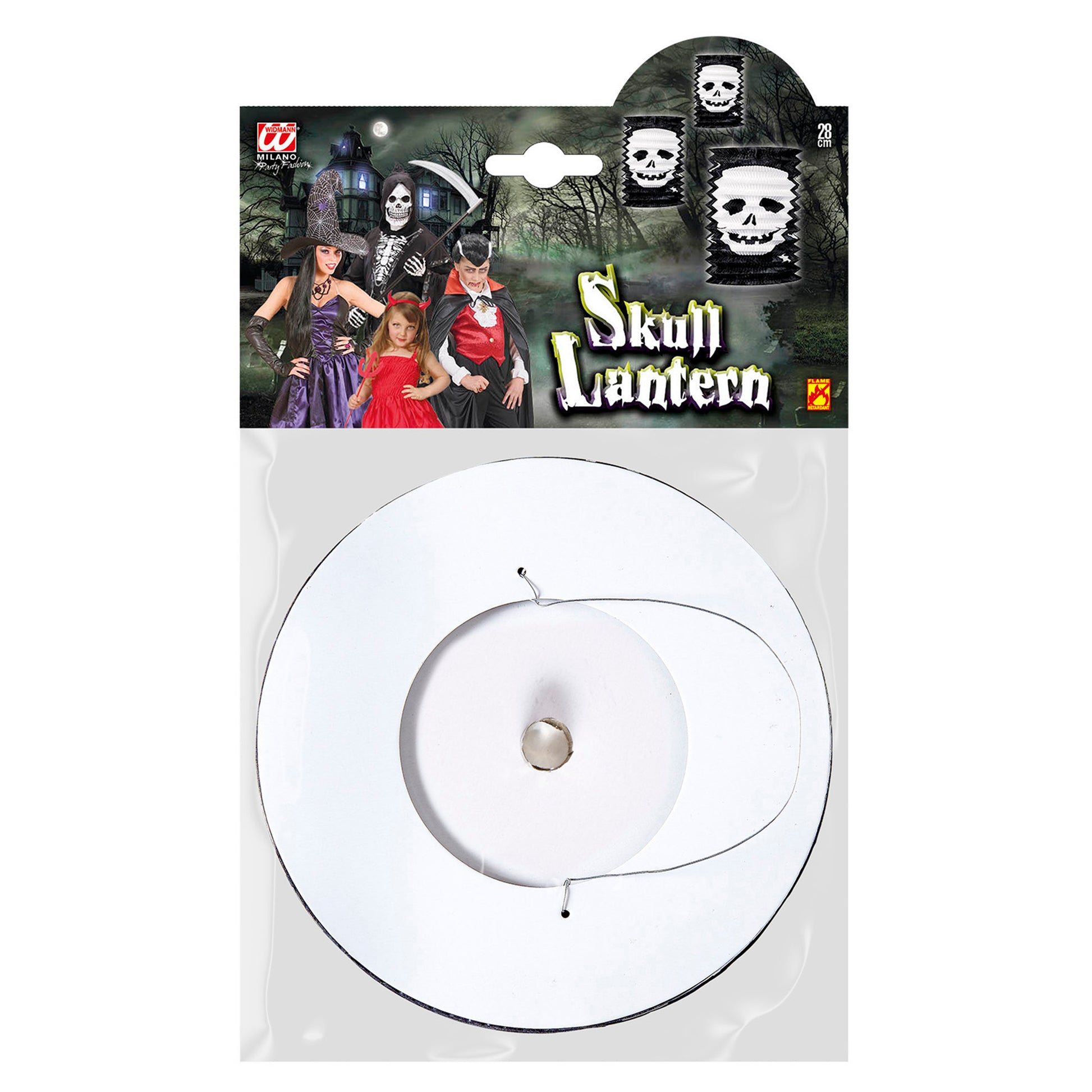 "TOTENKOPF LATERNE" Ø 16 cm - h 28cm - schwer entflammbar – Detailansicht