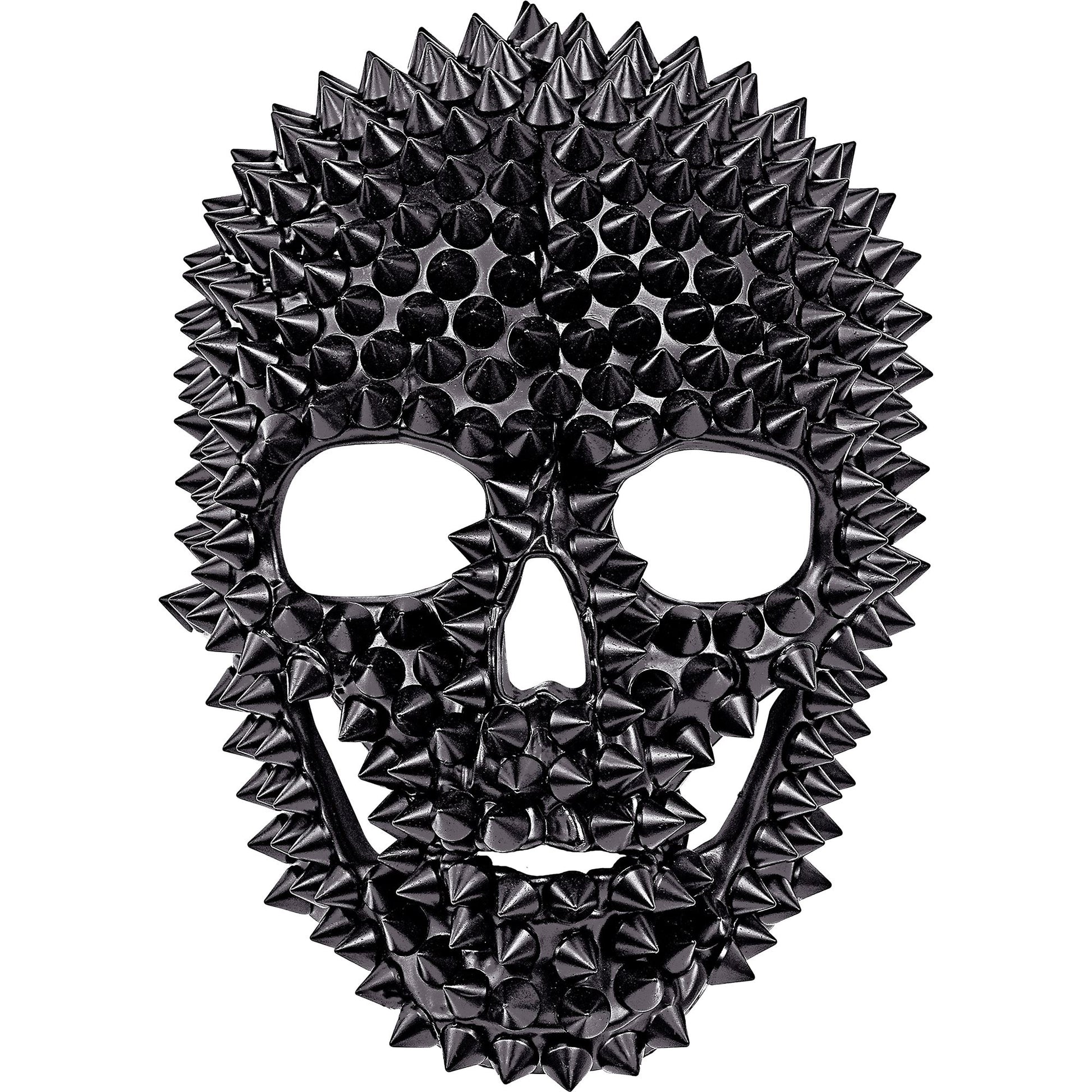 "TOTENKOPF MASKE MIT NIETEN" – Vorderansicht