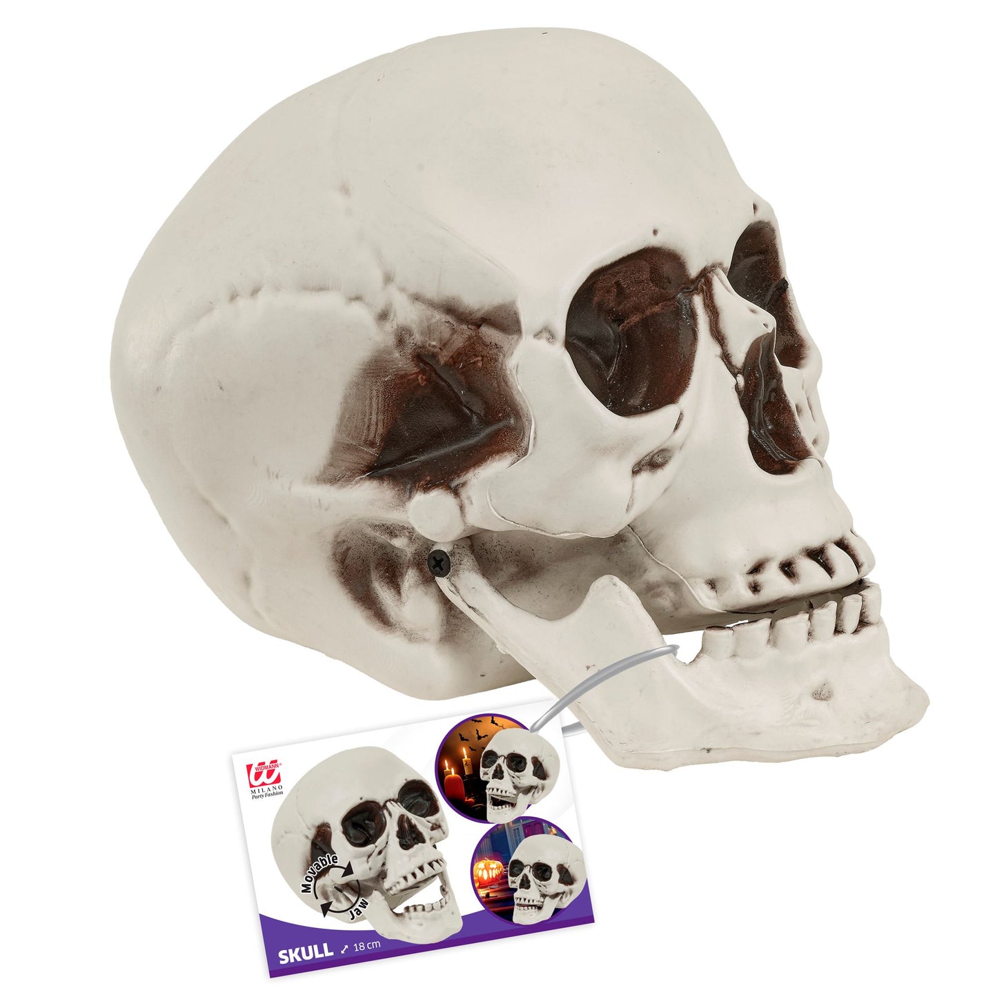 "TOTENKOPF MIT BEWEGLICHEM KIEFER" 18 cm – Ansicht 4