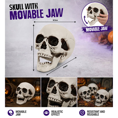 "TOTENKOPF MIT BEWEGLICHEM KIEFER" 18 cm – Ansicht 6