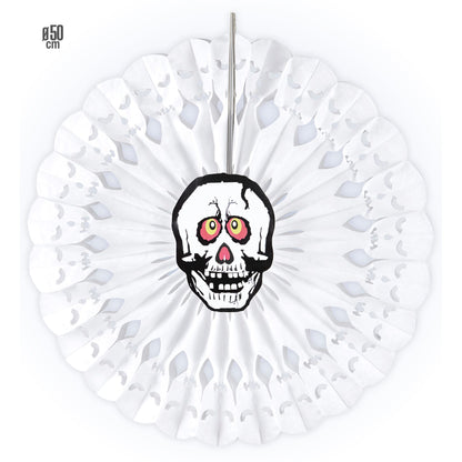 "TOTENKOPF PAPIERFÄCHER" 50 cm – Vorderansicht