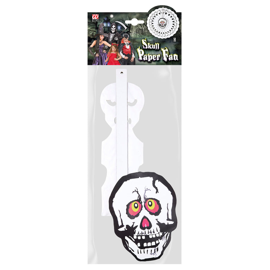 "TOTENKOPF PAPIERFÄCHER" 50 cm – Detailansicht