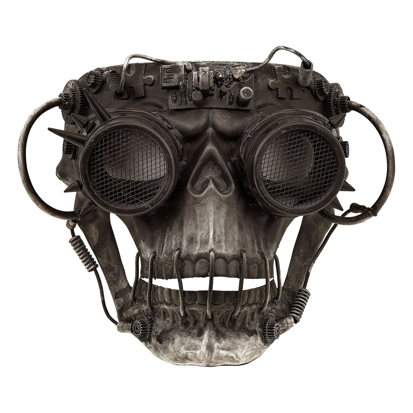 "TOTENKOPF STEAMPUNK MASKE" – Vorderansicht