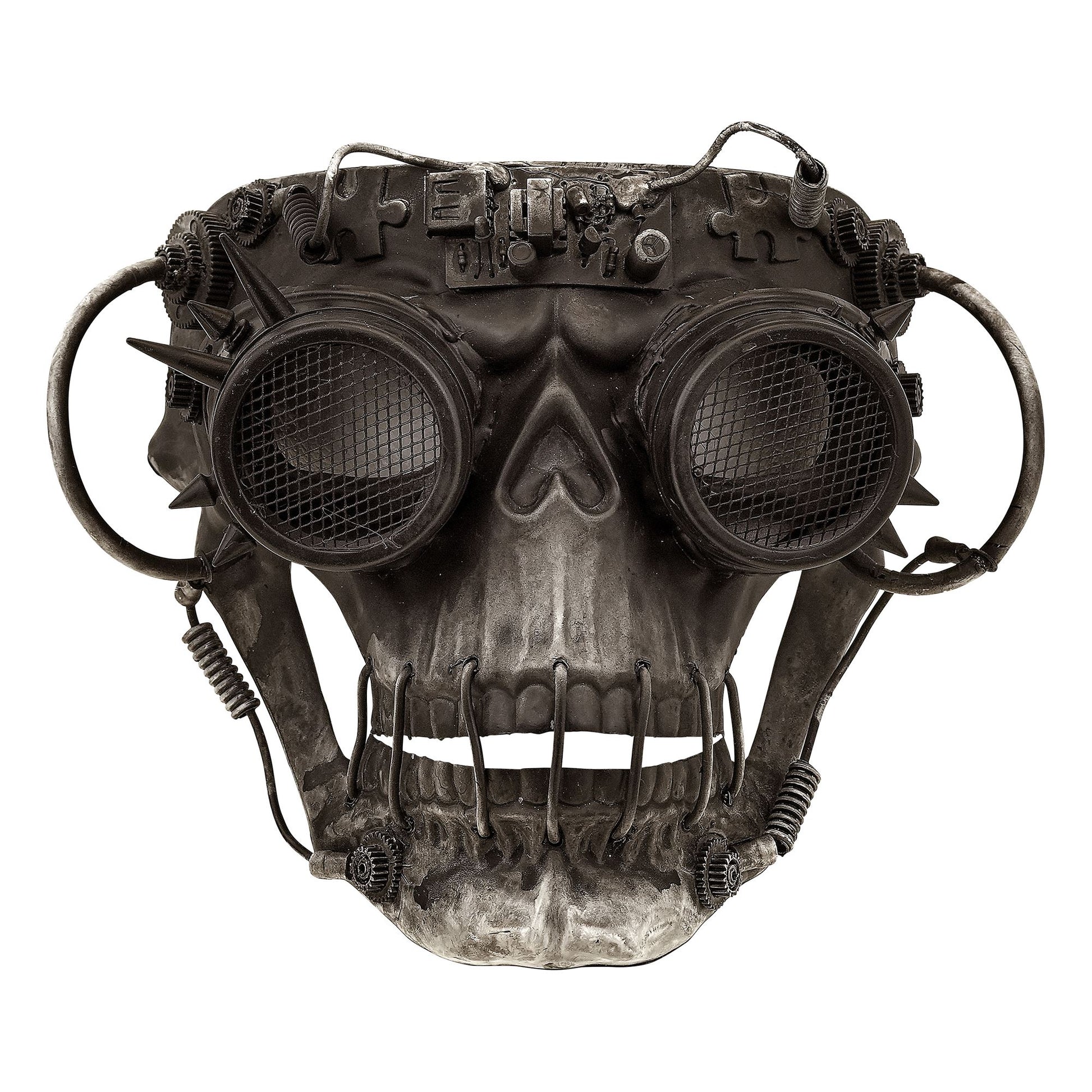 "TOTENKOPF STEAMPUNK MASKE" – Vorderansicht