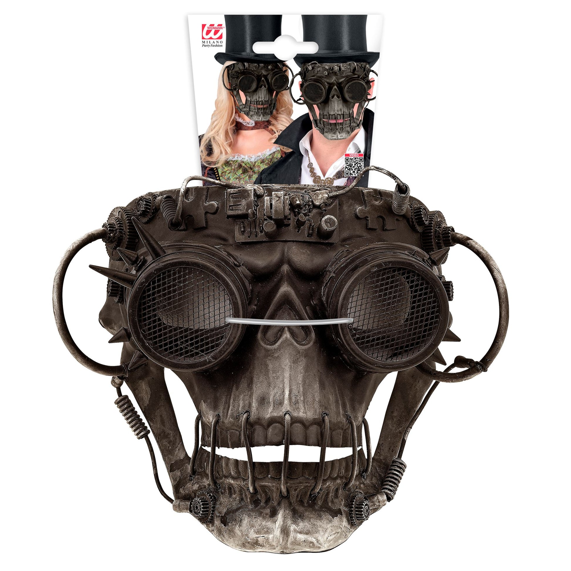 "TOTENKOPF STEAMPUNK MASKE" – Detailansicht