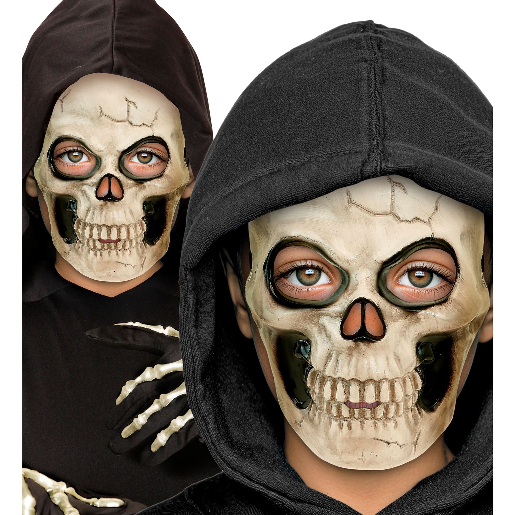 "TOTENKOPFMASKE AUS PLASTIK" in Kindergröße – Ansicht 3