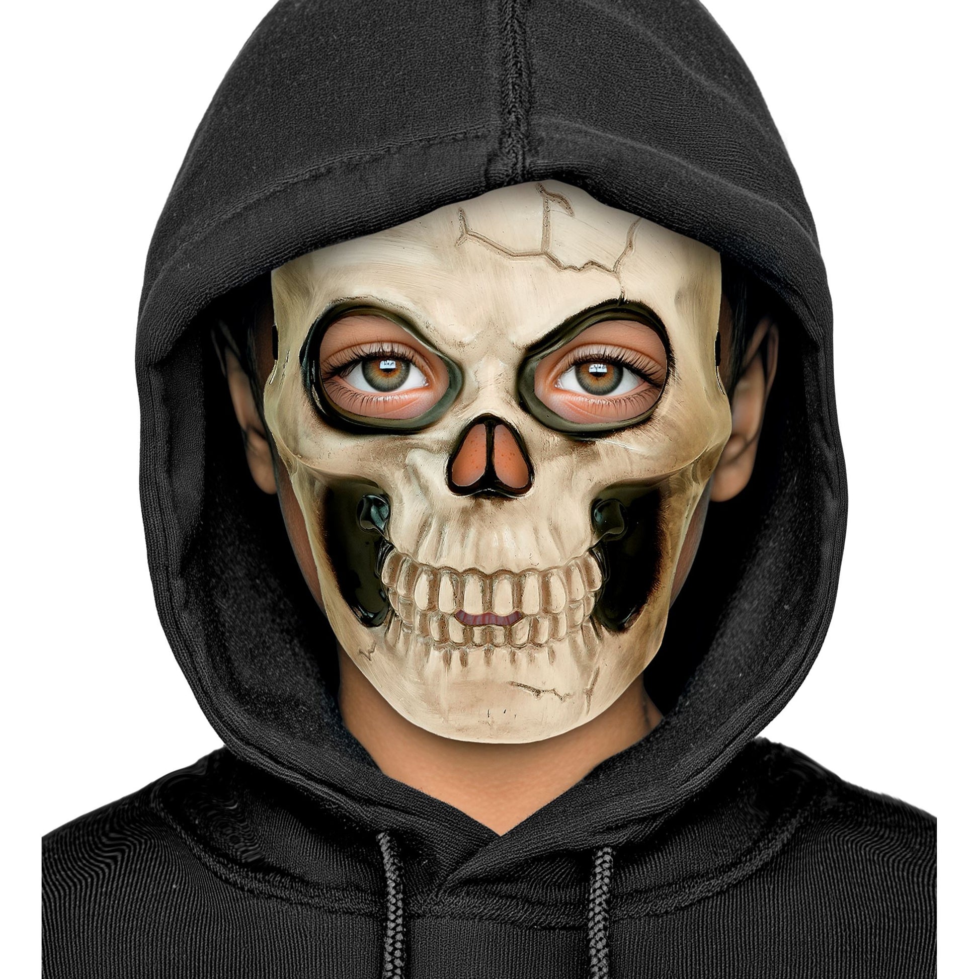 "TOTENKOPFMASKE AUS PLASTIK" in Kindergröße – Ansicht 4