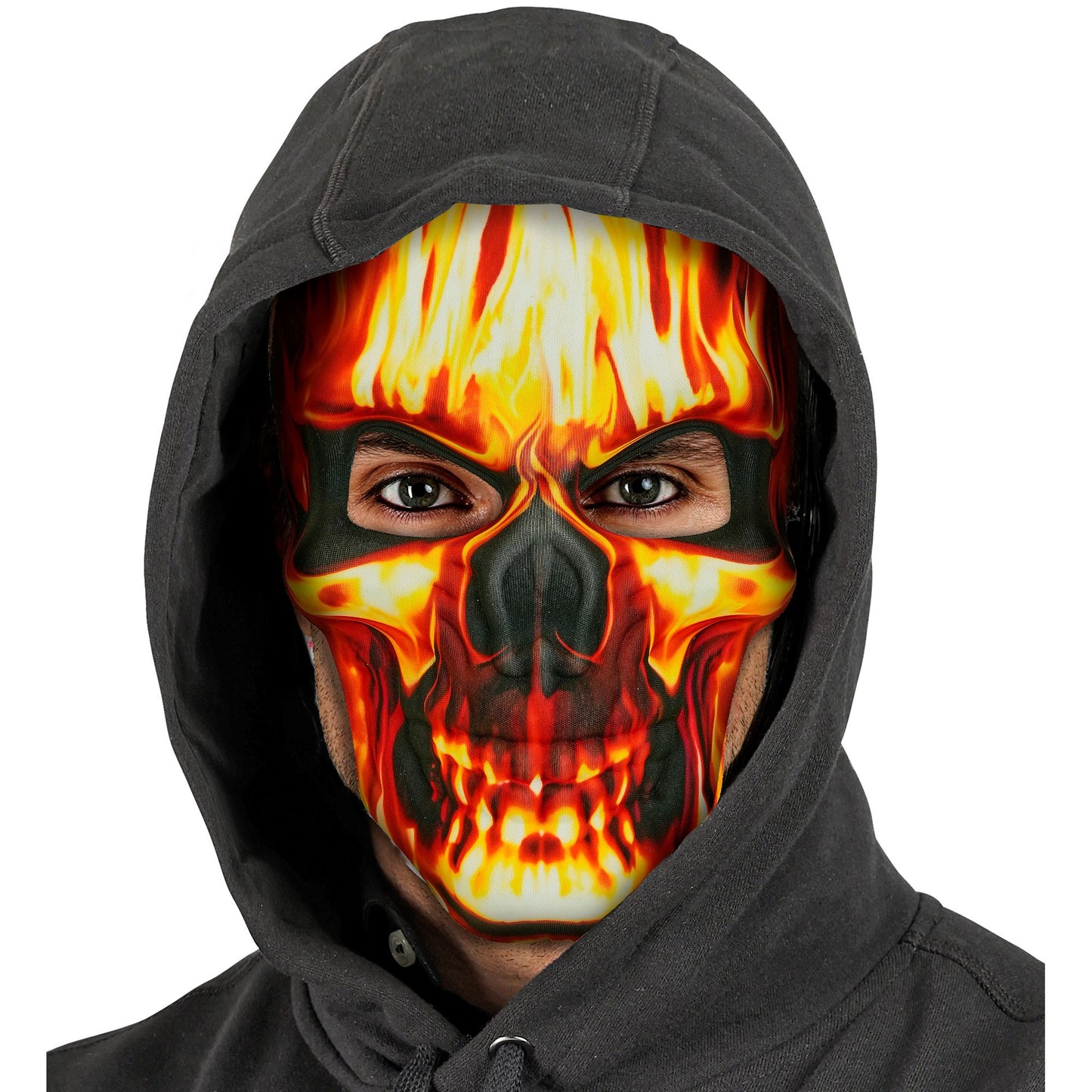 "TOTENKOPFMASKE IN FLAMMEN AUS STOFF" – Ansicht 4