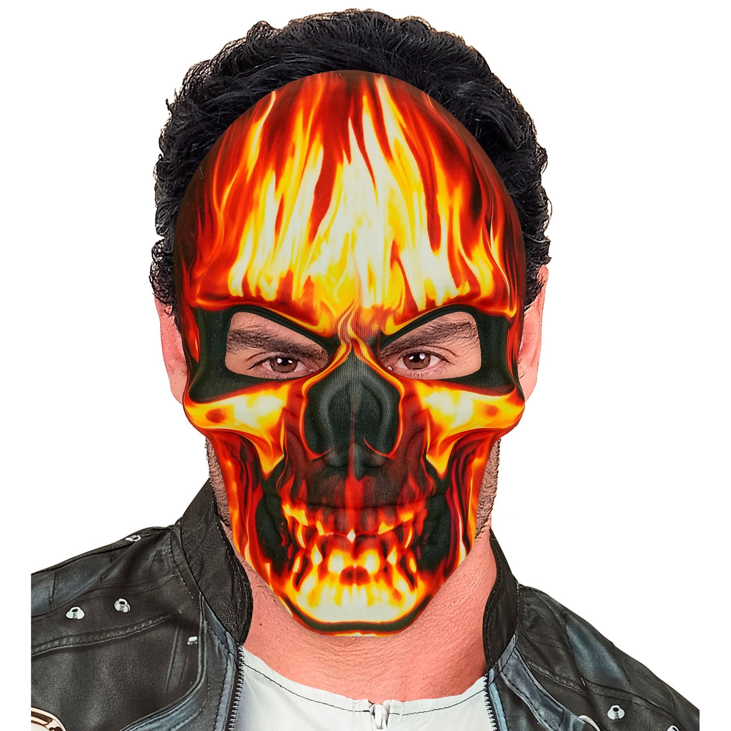"TOTENKOPFMASKE IN FLAMMEN AUS STOFF" – Ansicht 5