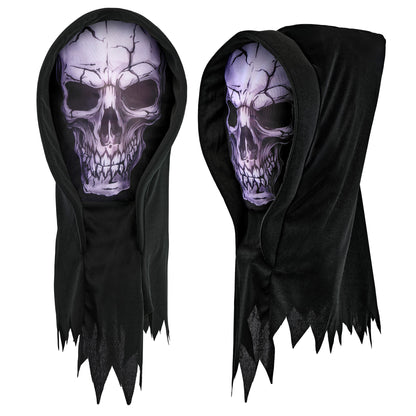 "TOTENKOPFMASKE MIT KAPUZE" – Vorderansicht