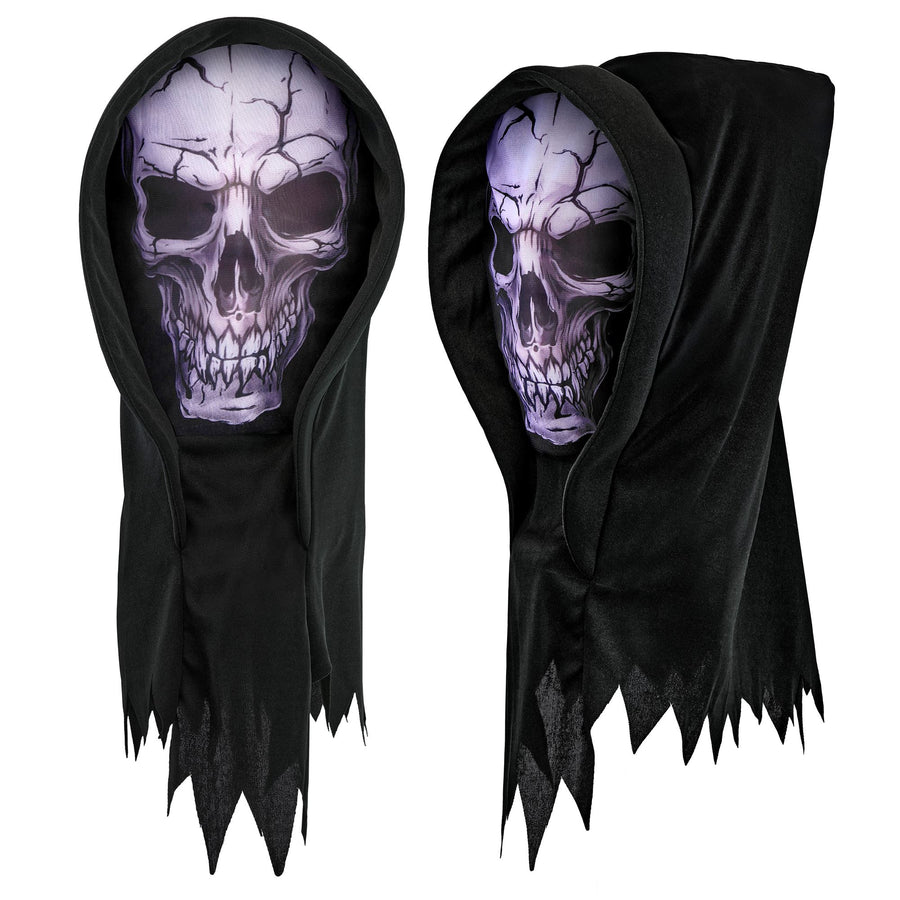 "TOTENKOPFMASKE MIT KAPUZE" – Vorderansicht