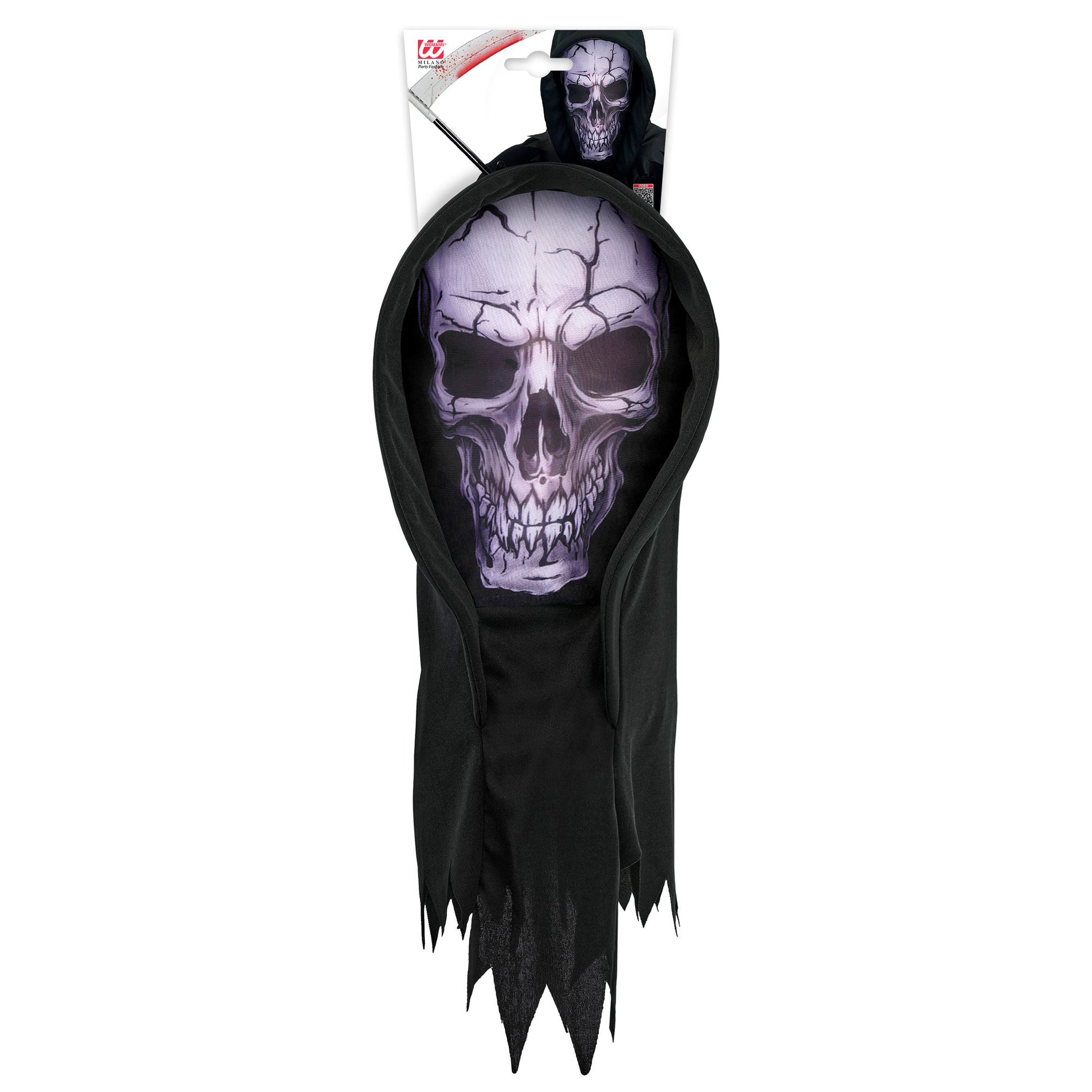 "TOTENKOPFMASKE MIT KAPUZE" – Detailansicht