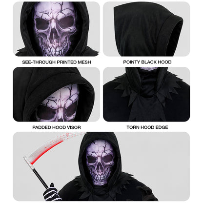 "TOTENKOPFMASKE MIT KAPUZE" – Ansicht 4