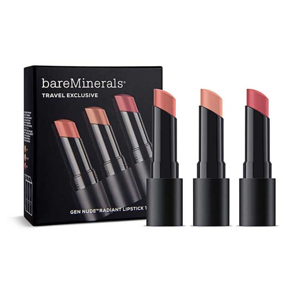 BareMinerals Schminkset Travel Exclusive Set BareMinerals: Gen Nude Radiant, Cocoa, Cream Lipstick, Infatuation, 3.35 g + Gen