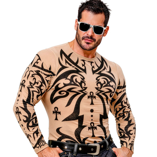 "TRIBAL TATTOOSHIRT" realistischer Effekt – Vorderansicht