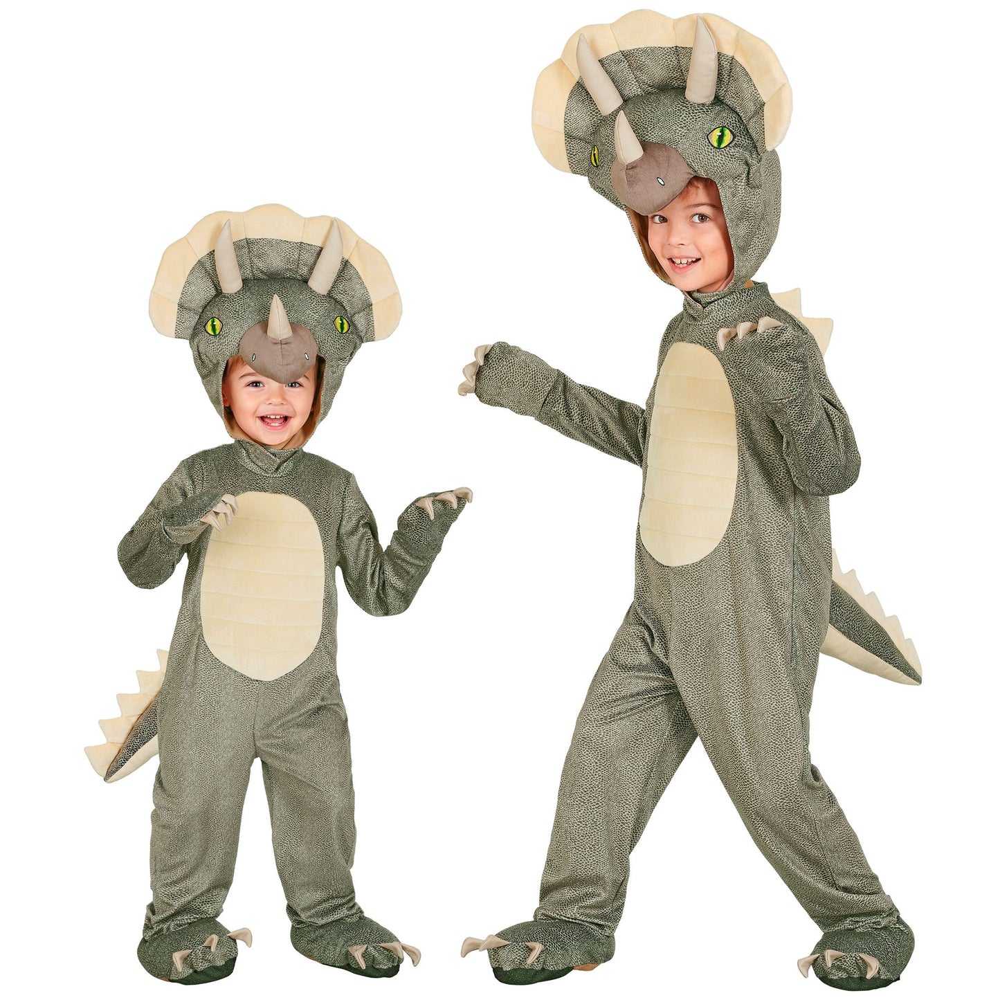 "TRICERATOPS" (Overall, Kapuze mit Kopf) – Vorderansicht