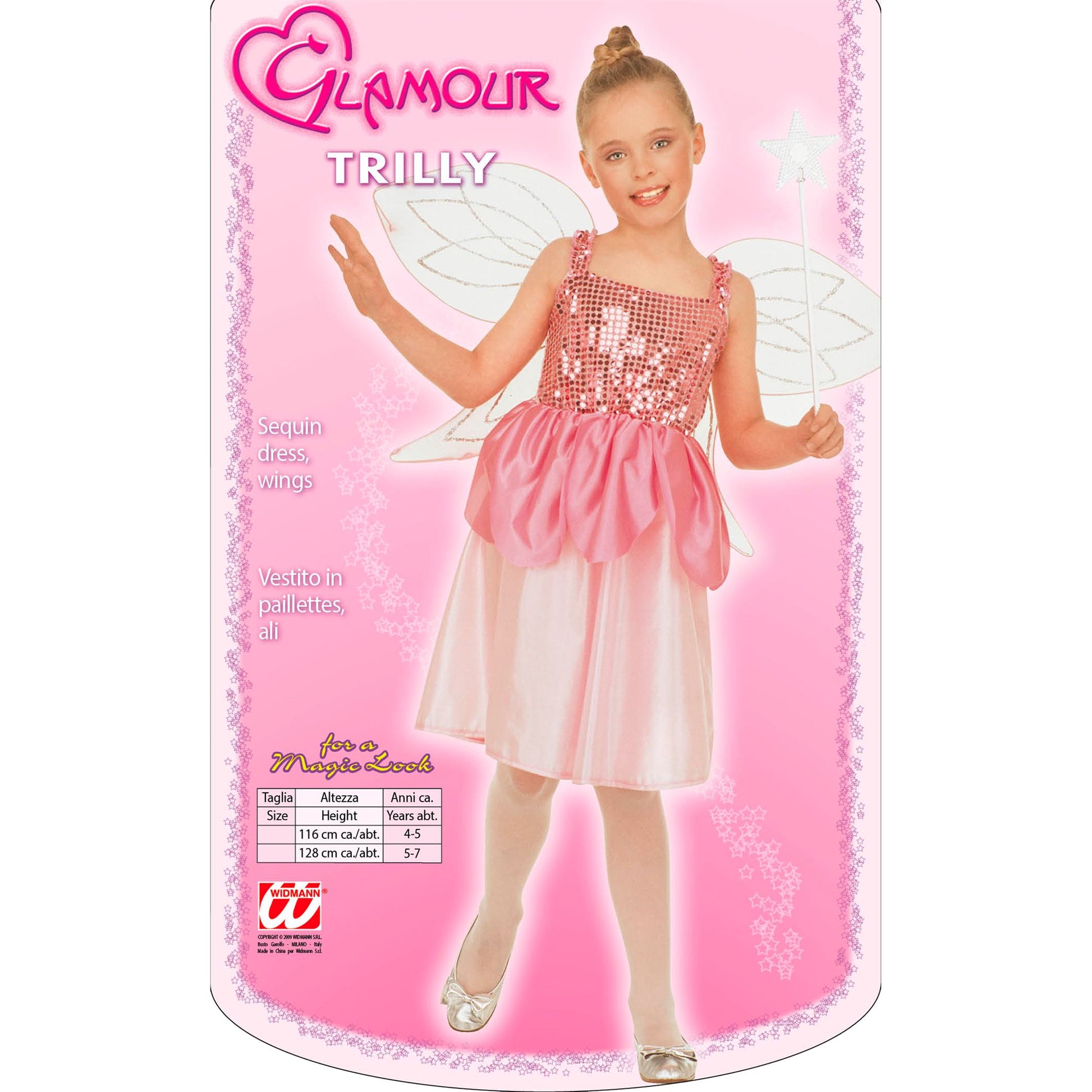 "TRILLY" (Pailettenkleid, Flügel) – Detailansicht