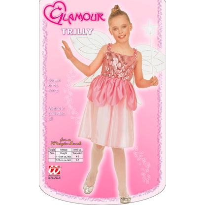 "TRILLY" (Pailettenkleid, Flügel) – Detailansicht