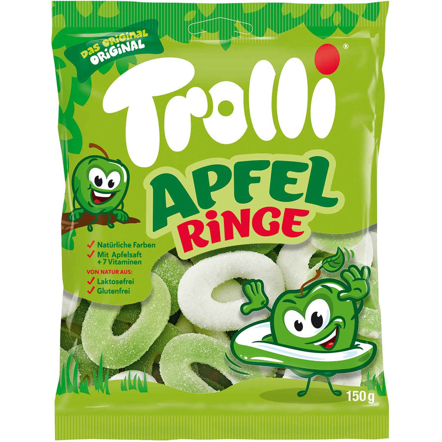 Trolli Apfelringe Fruchtgummi 150 g im Beutel