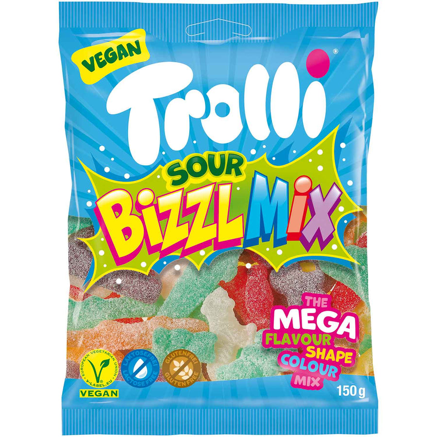 Trolli Bizzl Mix Sour Fruchtgummi 150 g Beutel