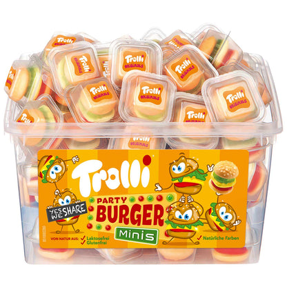 Trolli Party Burger Minis Fruchtgummi 60x10g einzeln verpackt