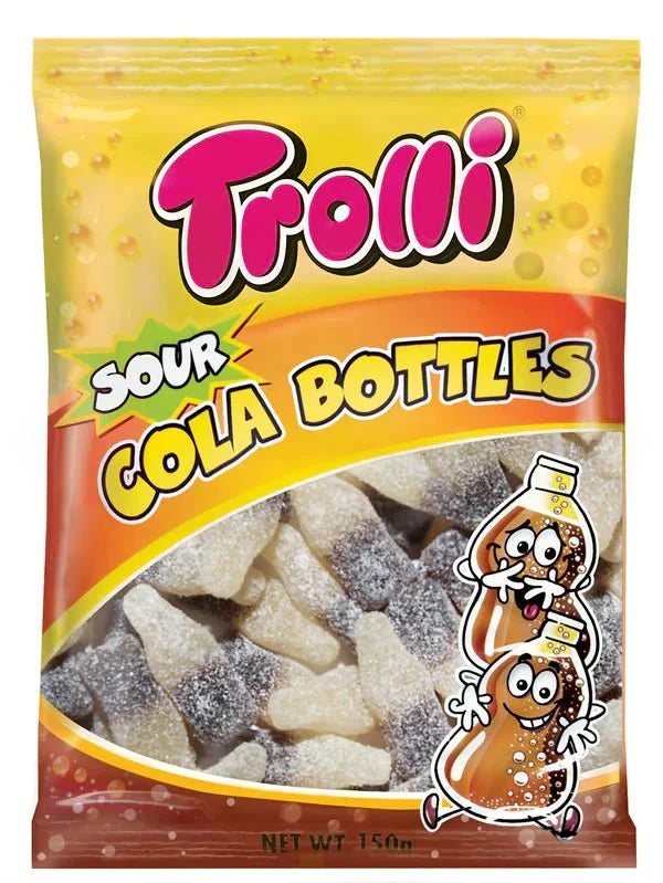 Trolli Sour Cola Bottles 100g Fruchtgummi Cola-Flaschen Halal zertifiziert