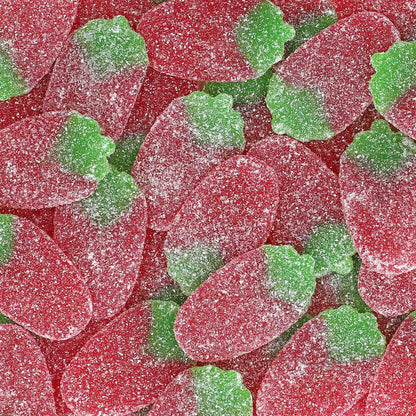 Trolli Sour Strawbies saure Erdbeer-Fruchtgummis 150 Stück 175 g – Seitenansicht