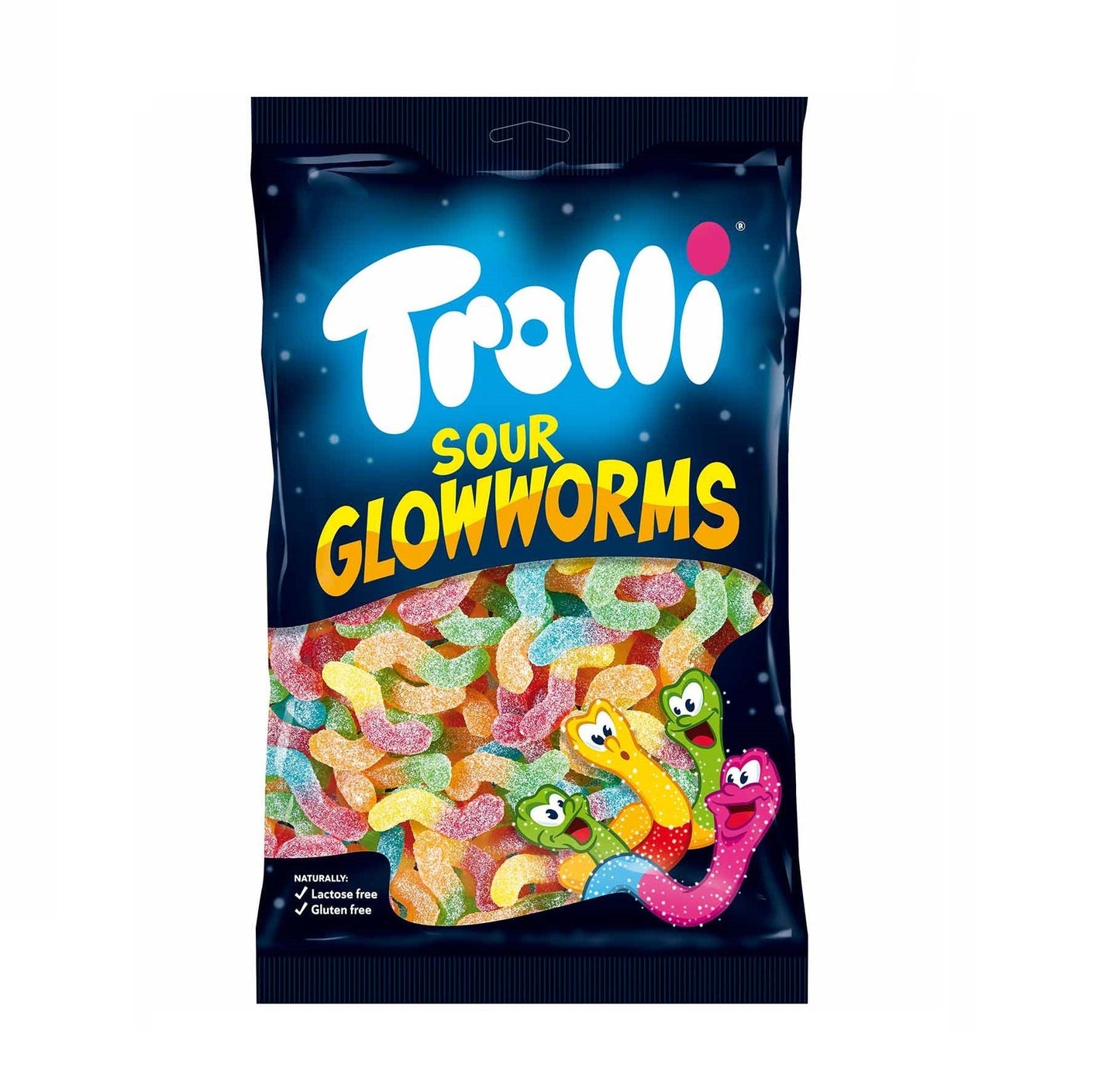 Trolli Saure Glühwürmchen 1kg Fruchtgummi Schaumzucker Mix