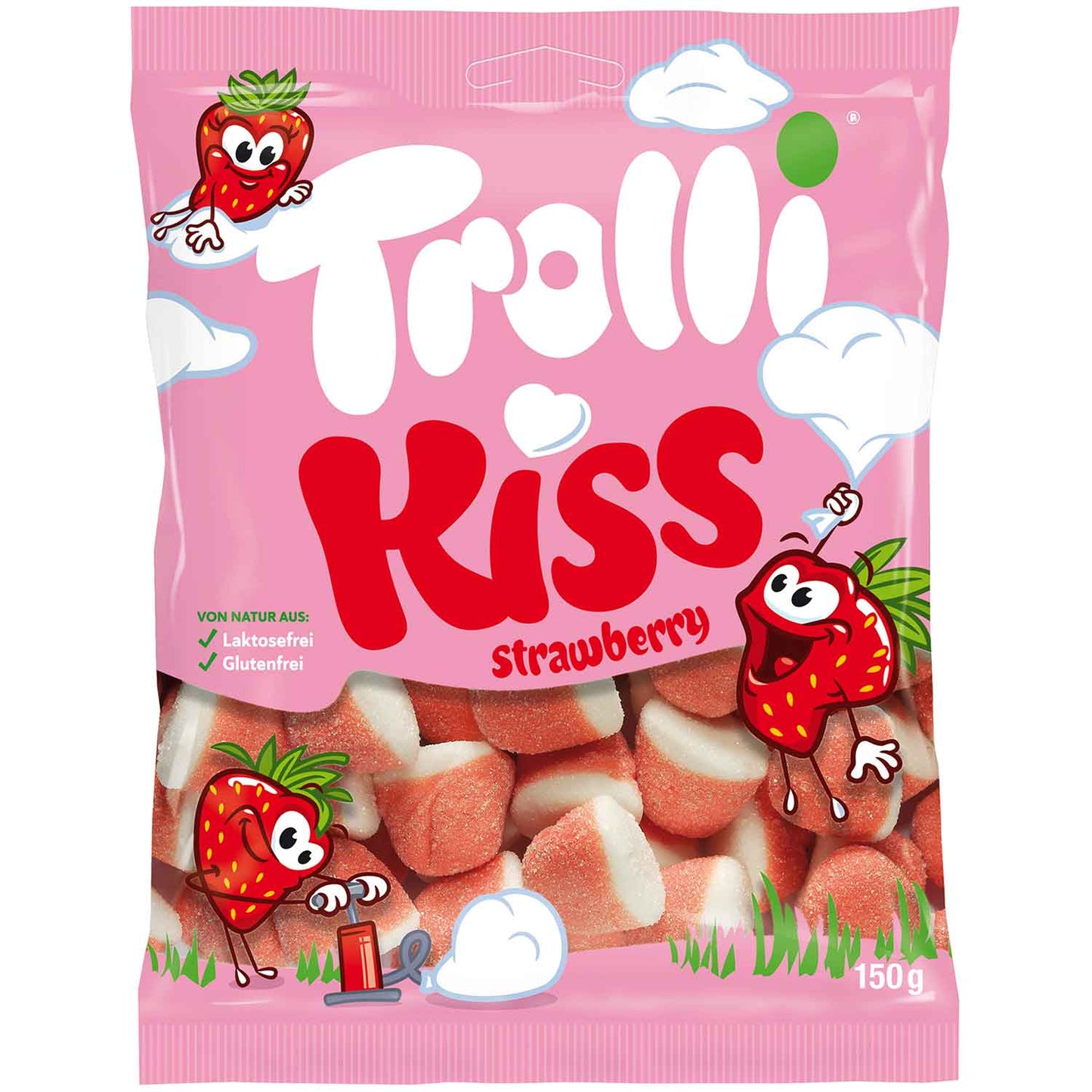 Trolli Strawberry Kiss 150g Schaumzucker mit Sahne-Erdbeer-Geschmack