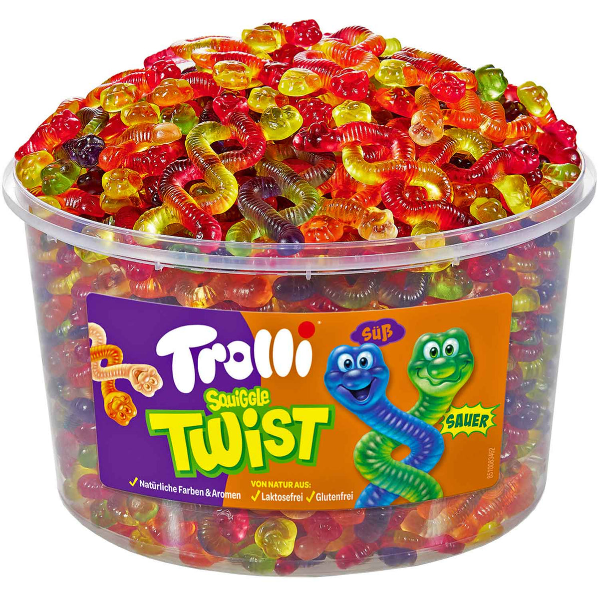 Trolli Squiggle Twist 150er Fruchtgummi süss & sauer Orange laktosefrei glutenfrei