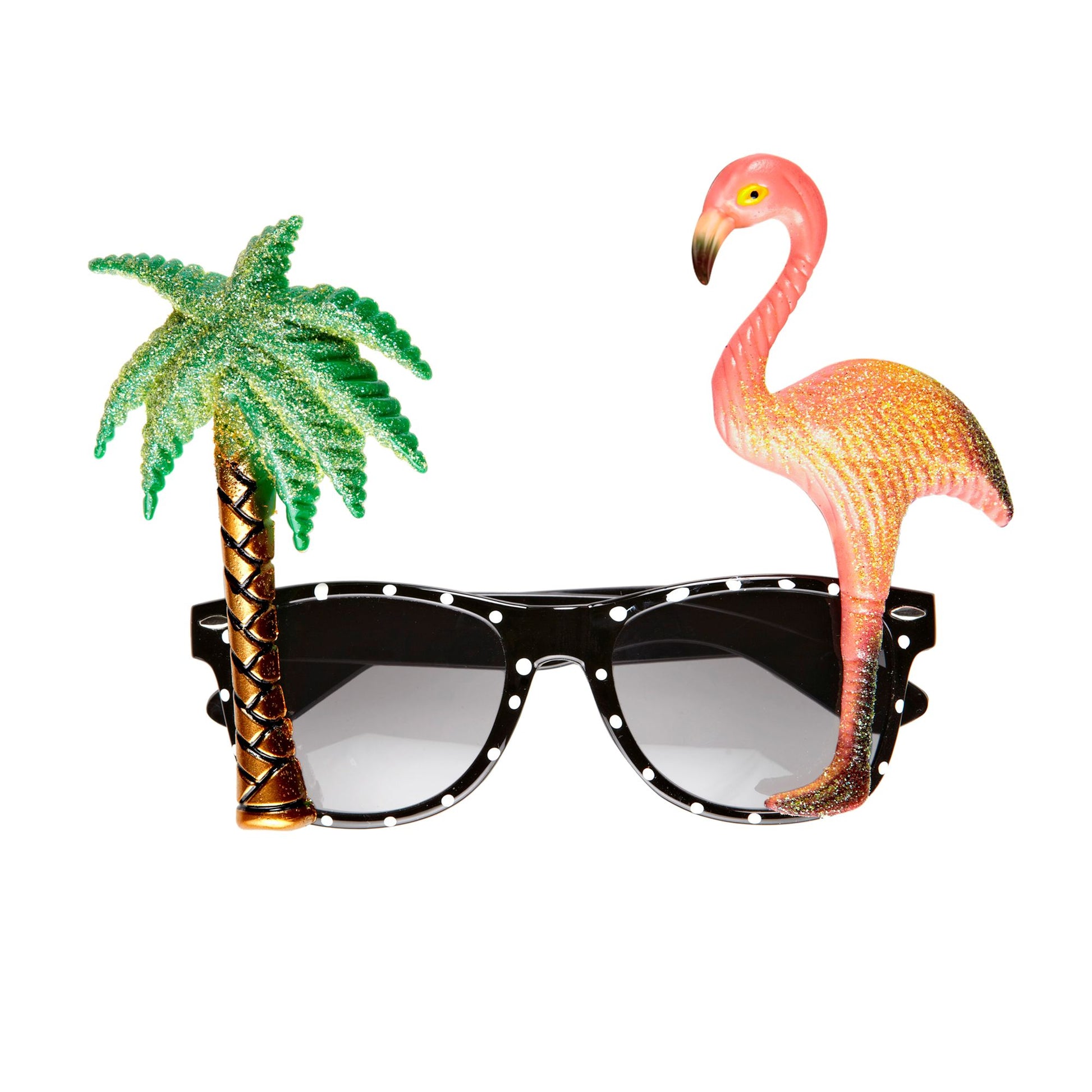 "TROPISCHE BRILLE FLAMINGO" – Vorderansicht