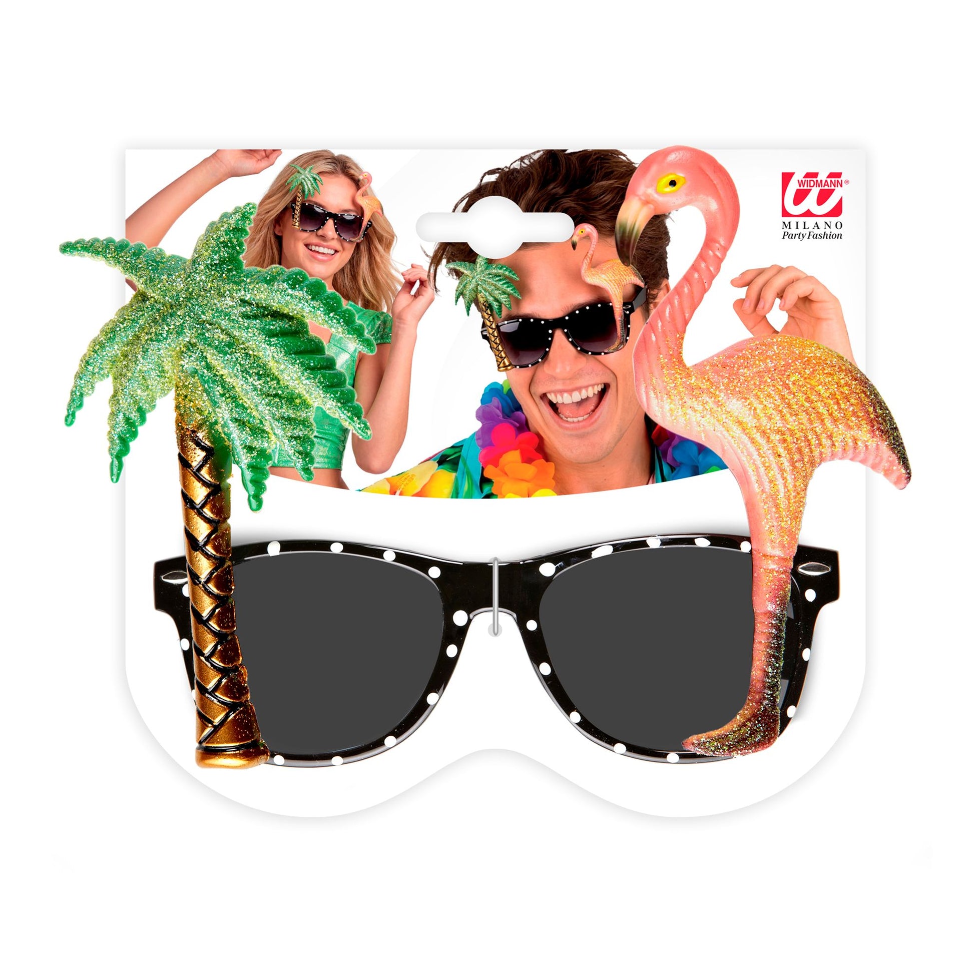"TROPISCHE BRILLE FLAMINGO" – Detailansicht