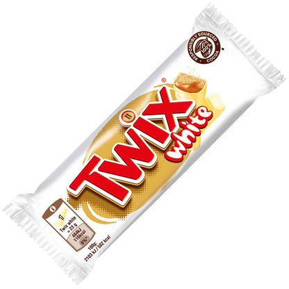 Twix White Riegel 32x46g Pack mit weisser Schokolade – Detailansicht