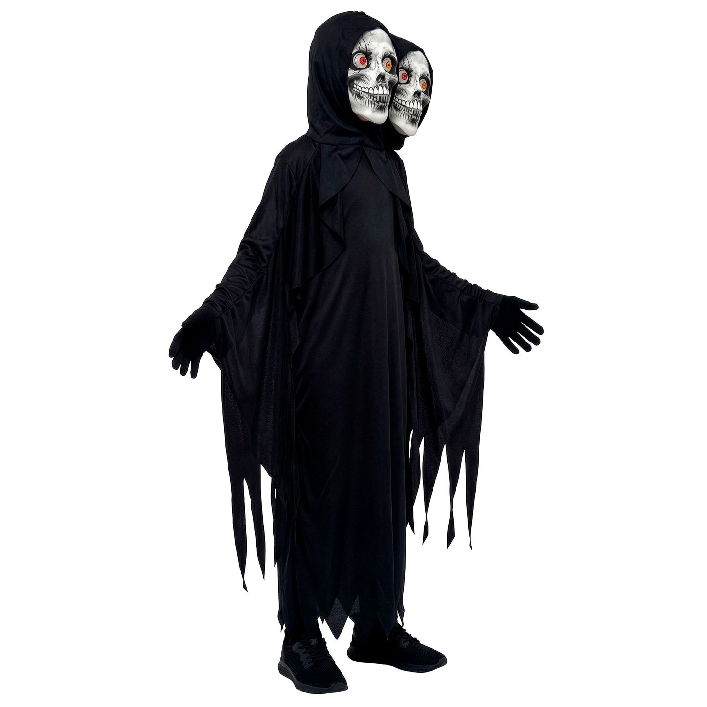 "TWO FACE SENSEMANN" (Robe mit Kapuze und zwei Masken, Handschuhe) – Ansicht 3