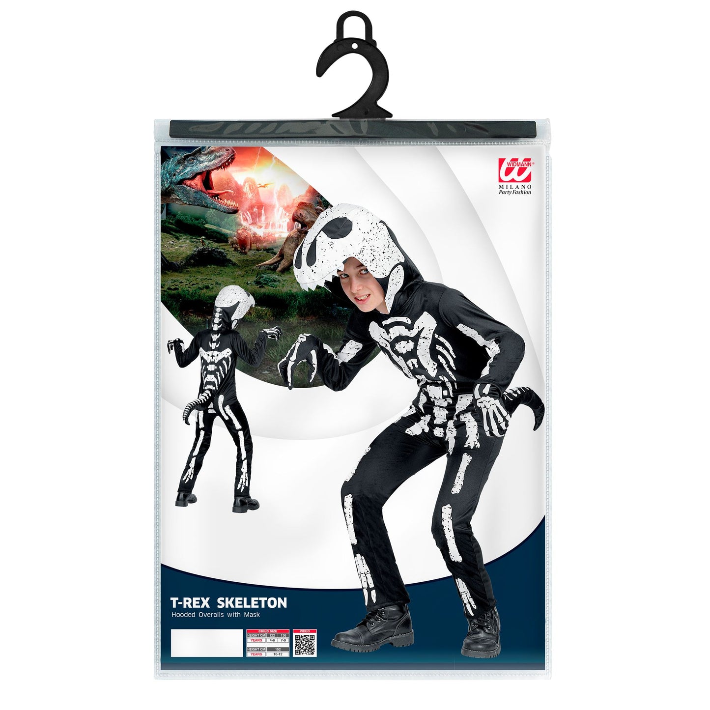 "TYRANNOSAURUS SKELETT" (Overall mit Kapuze und Maske) – Ansicht 5