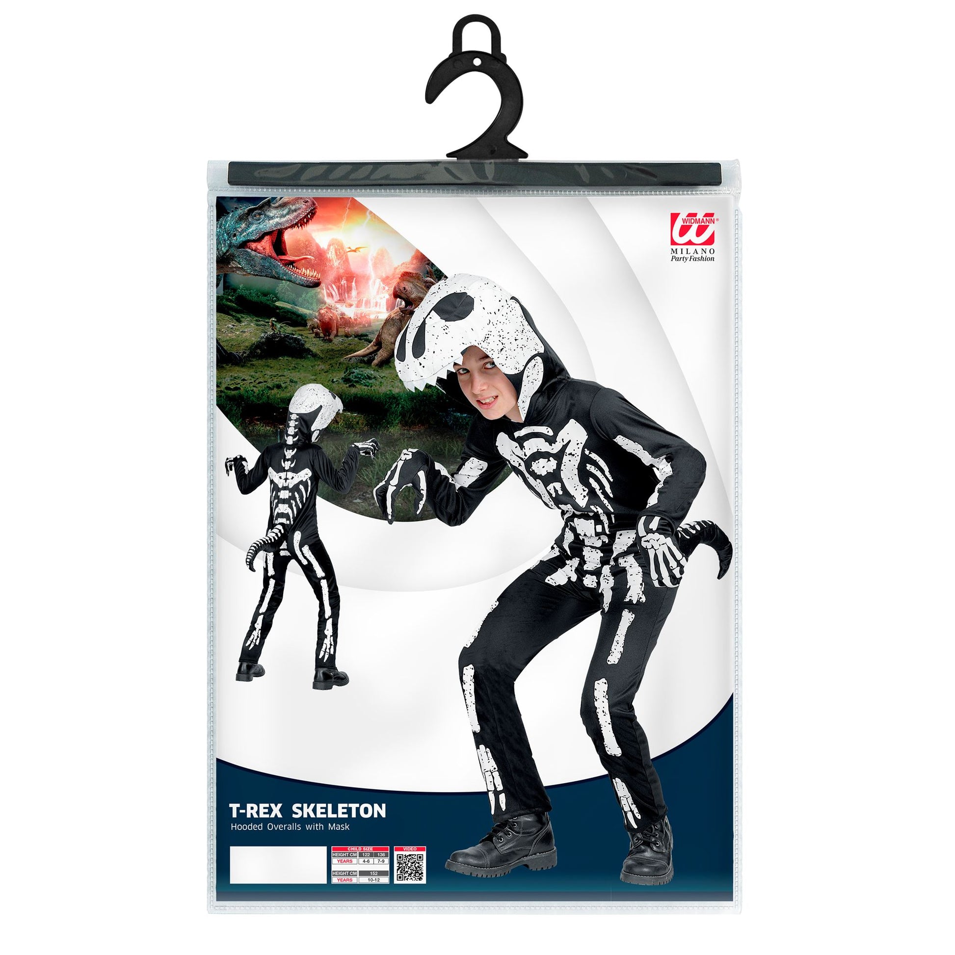 "TYRANNOSAURUS SKELETT" (Overall mit Kapuze und Maske) – Ansicht 5