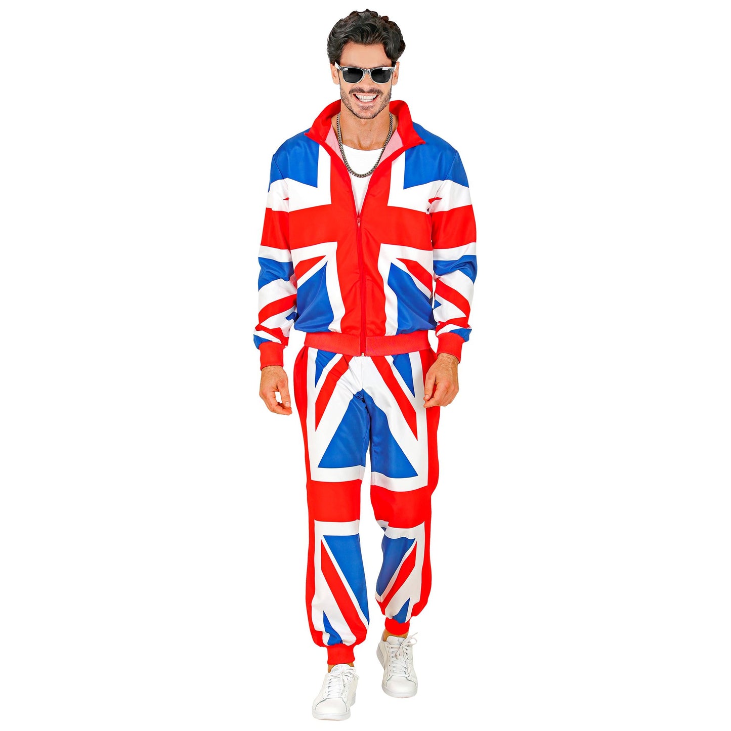 "U.K. PARTY FASHION TRAININGSANZUG" (Oberteil, Hose) – Detailansicht