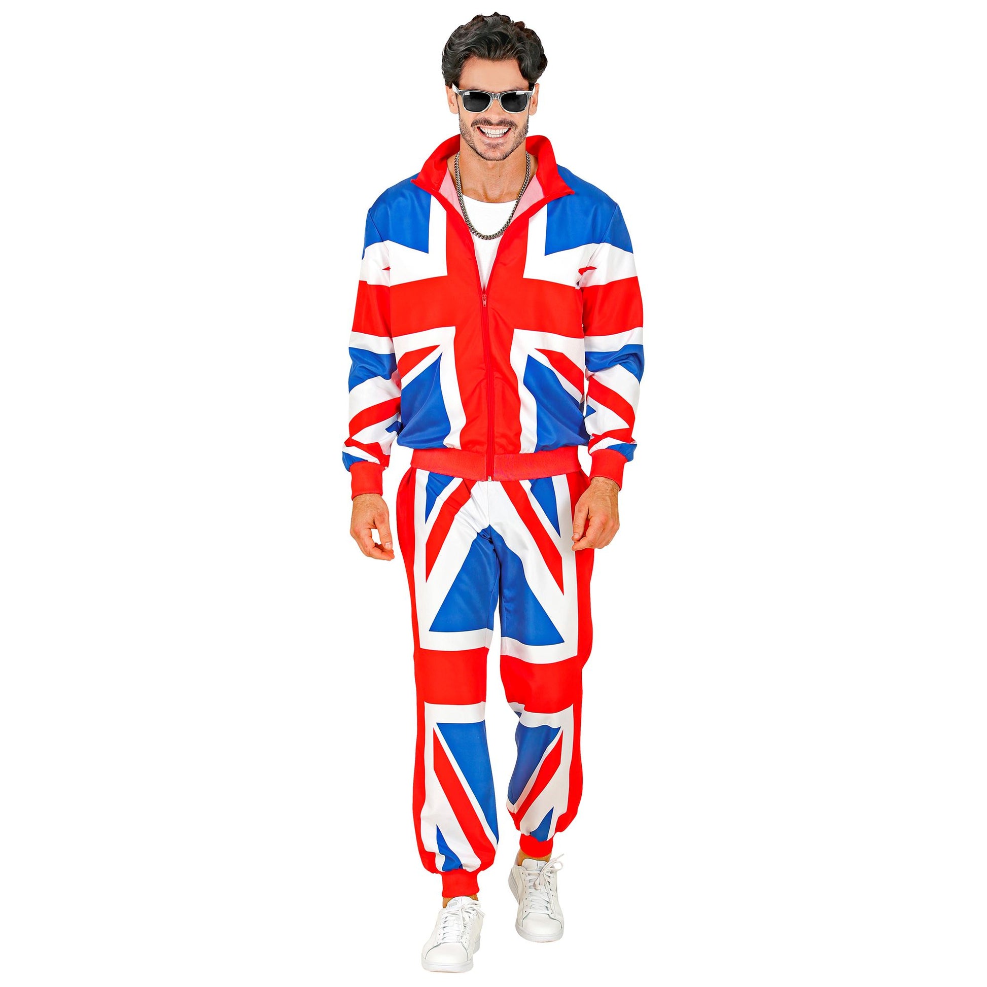 "U.K. PARTY FASHION TRAININGSANZUG" (Oberteil, Hose) – Detailansicht