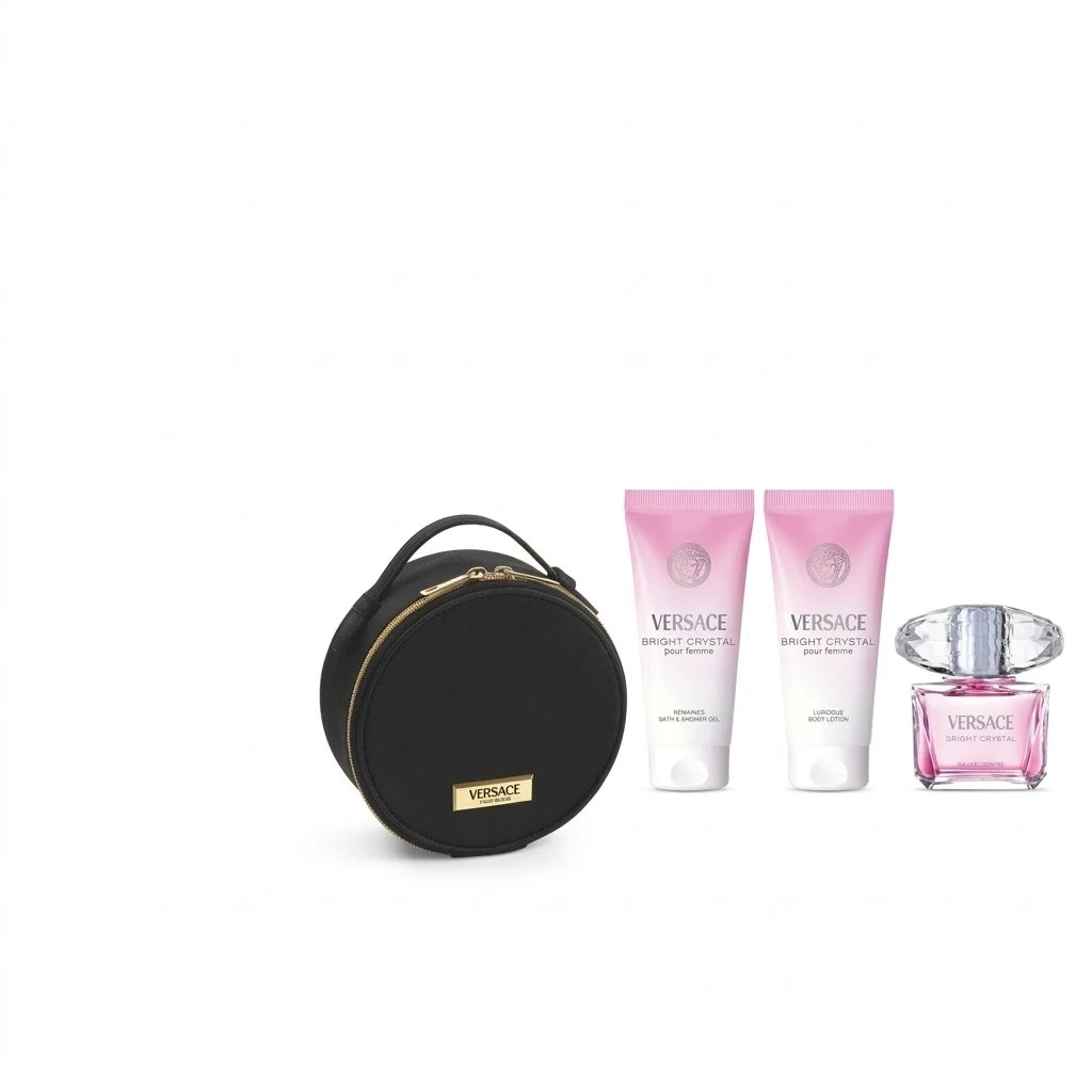 VERSACE BRIGHT CRYSTAL SET EDT 90 ML + B/L 100 ML + S/G 100 ML + MINI
