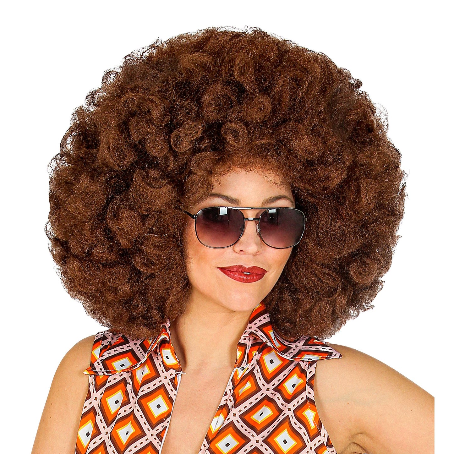 "ÜBERGROSSE AFRO PERÜCKE BRAUN" in Box – Ansicht 5