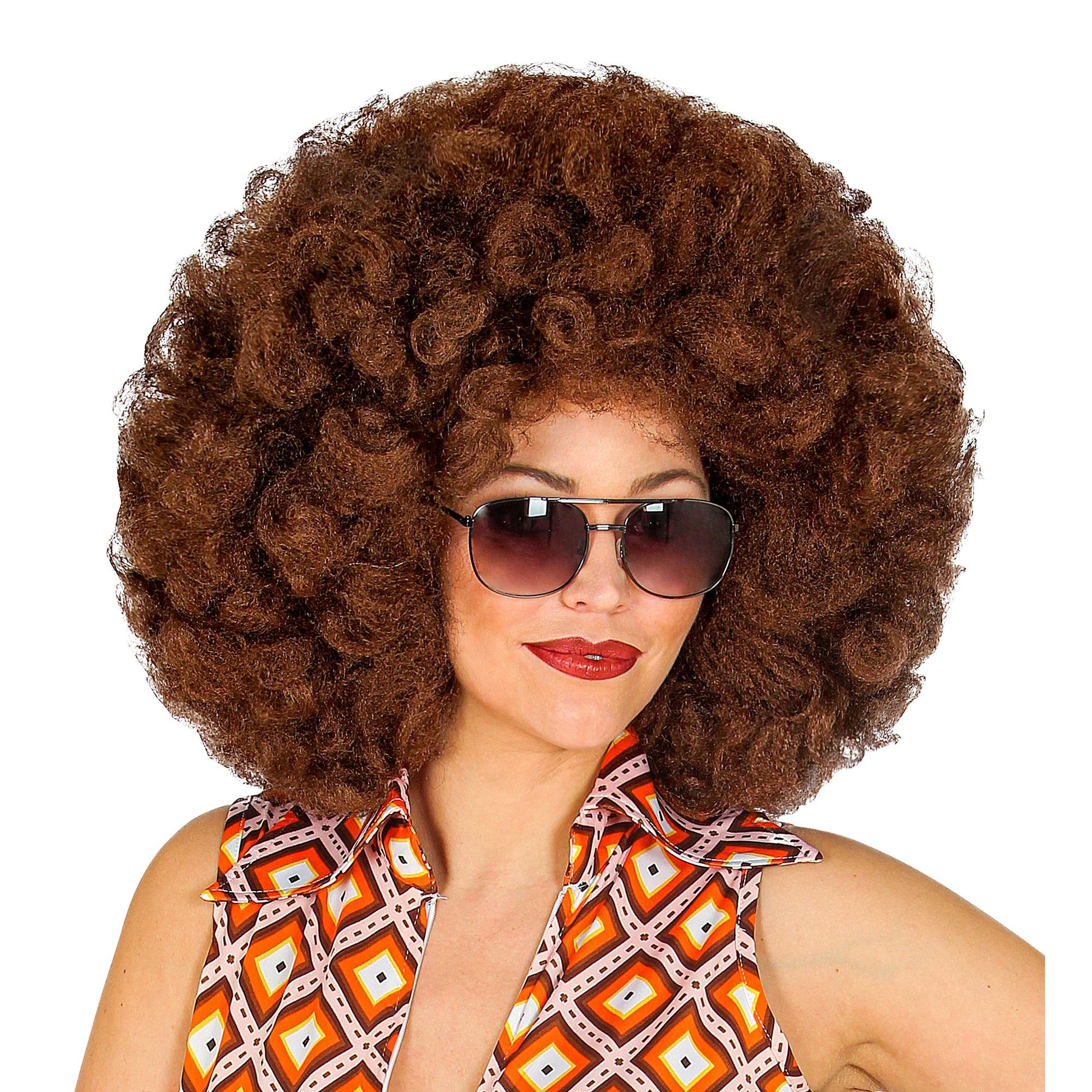 "ÜBERGROSSE AFRO PERÜCKE BRAUN" in Box – Ansicht 5