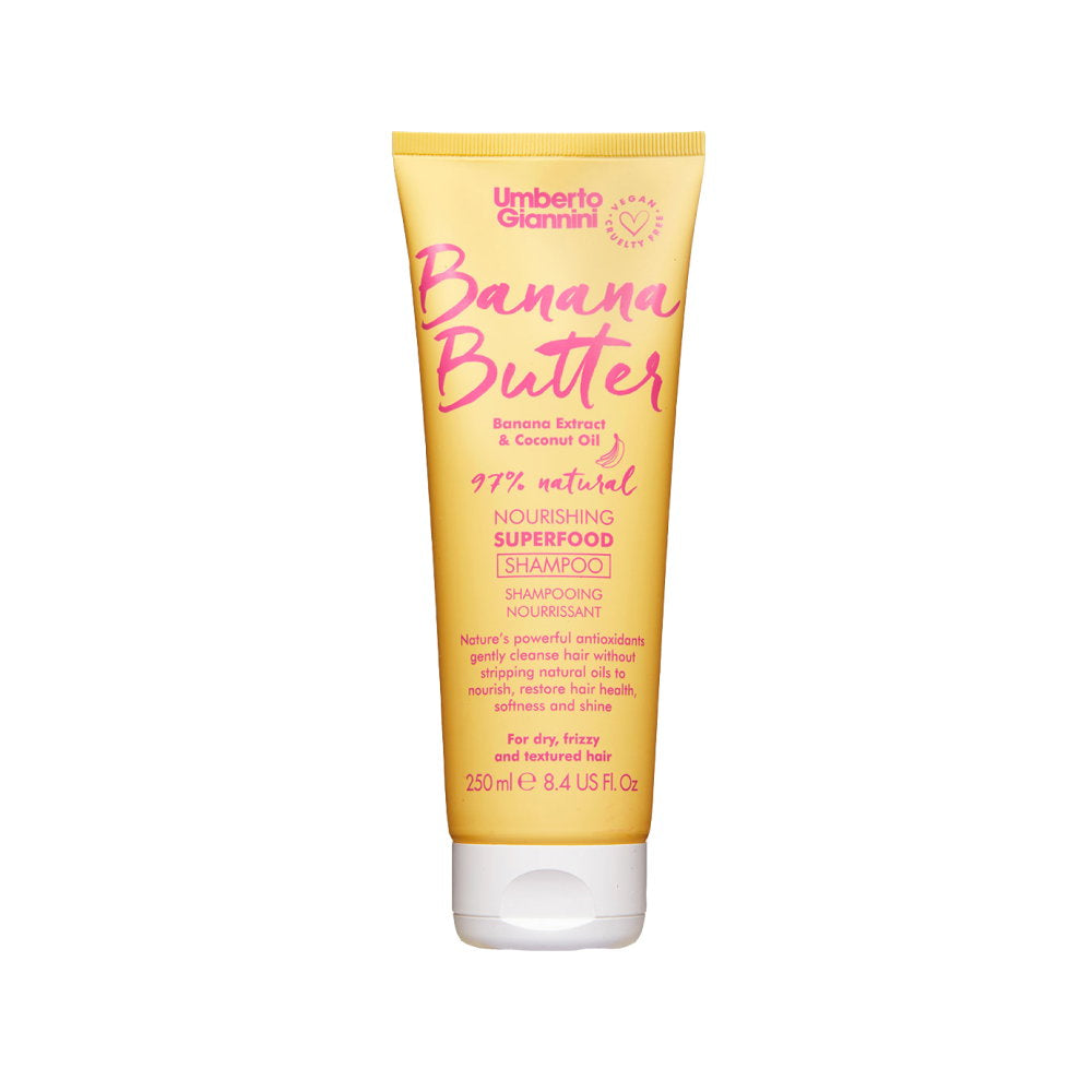 Umberto Giannini, Banana Butter, Vegan & Cruelty-Free & Natural Ingredients, Haarshampoo, Nourishing & Moisturising, 250 ml