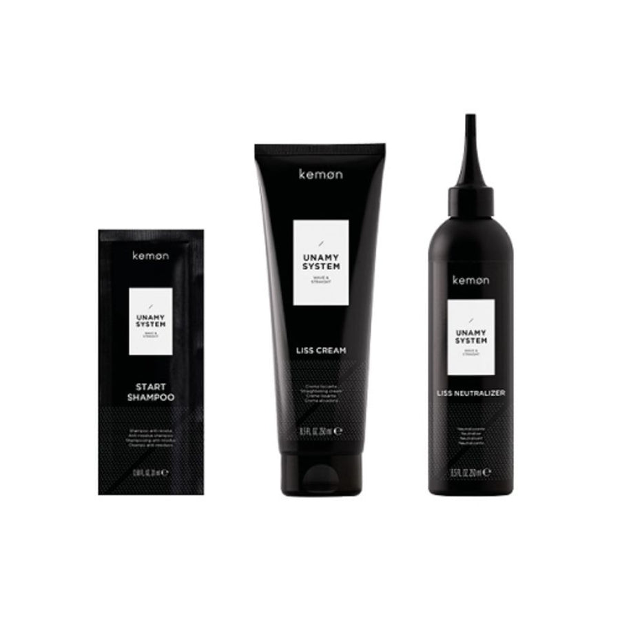 Kemon Haarpflegeset Unamy System Liss Set Kemon: Start, Hair Shampoo, 20 ml + Liss Cream, Hair Treatment Cream Mask, 250 ml +