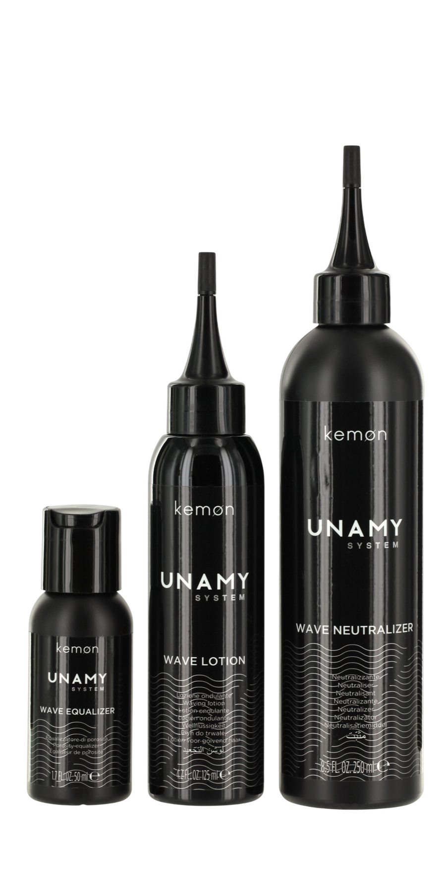 Kemon Haarpflegeset Unamy System Wave Set Kemon: Wave Equalizer, Hair Treatment Lotion Mask, 50 ml + Wave Lotion, Hair Treatm
