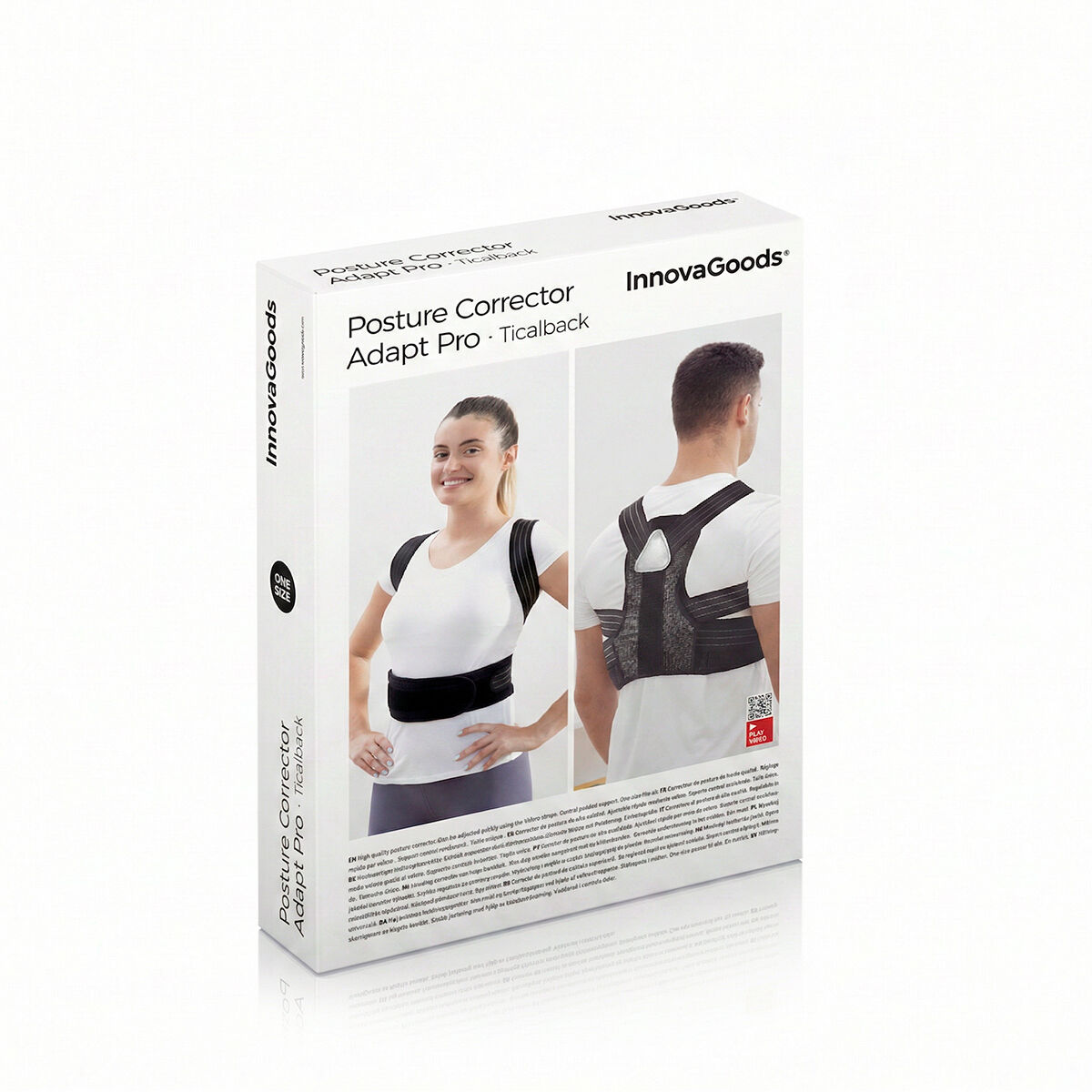 Haltungstrainer Pro Ticalbak von InnovaGoods in Schwarz – Anwendungsansicht