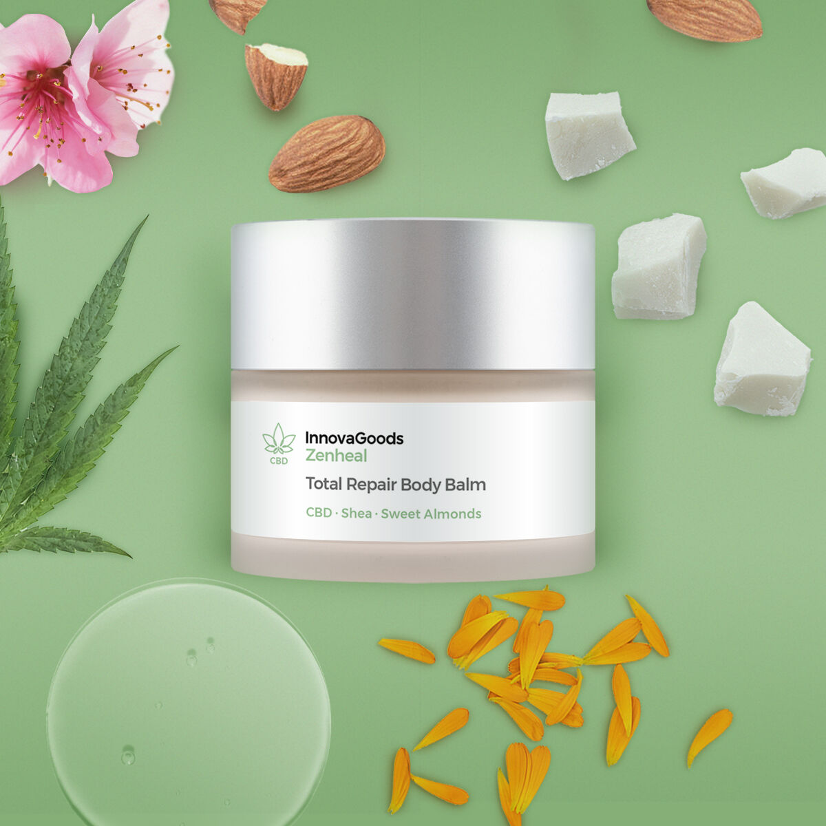 InnovaGoods Zenheal CBD Body-Repair-Balsam 50 ml – Rückansicht