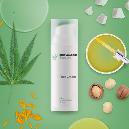 InnovaGoods Zencare CBD Feuchtigkeitscreme für das Gesicht, 50 ml – Anwendungsansicht