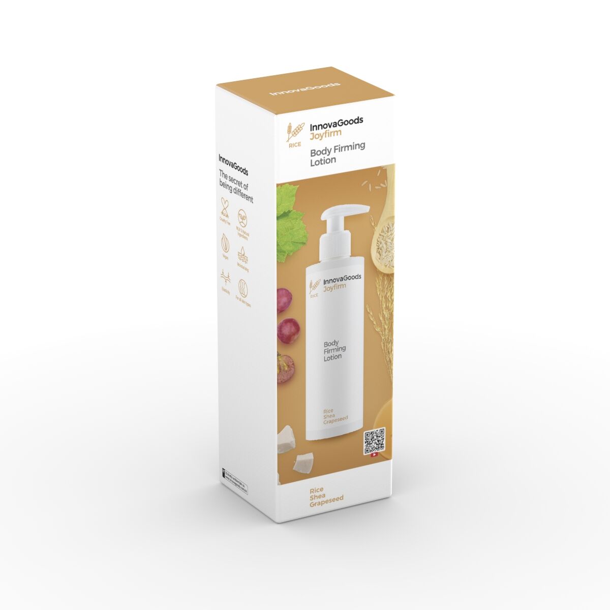 InnovaGoods Joyfirm Rice straffende Körperlotion 250 ml – Rückansicht
