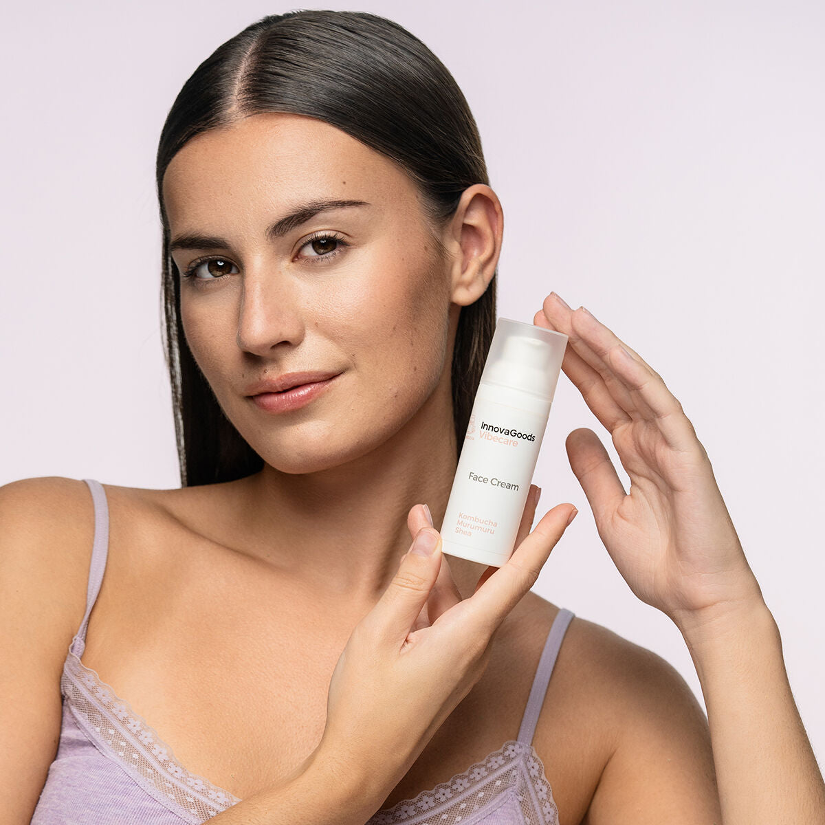 InnovaGoods Vibecare Kombucha Feuchtigkeitscreme für das Gesicht 50 ml – Rückansicht