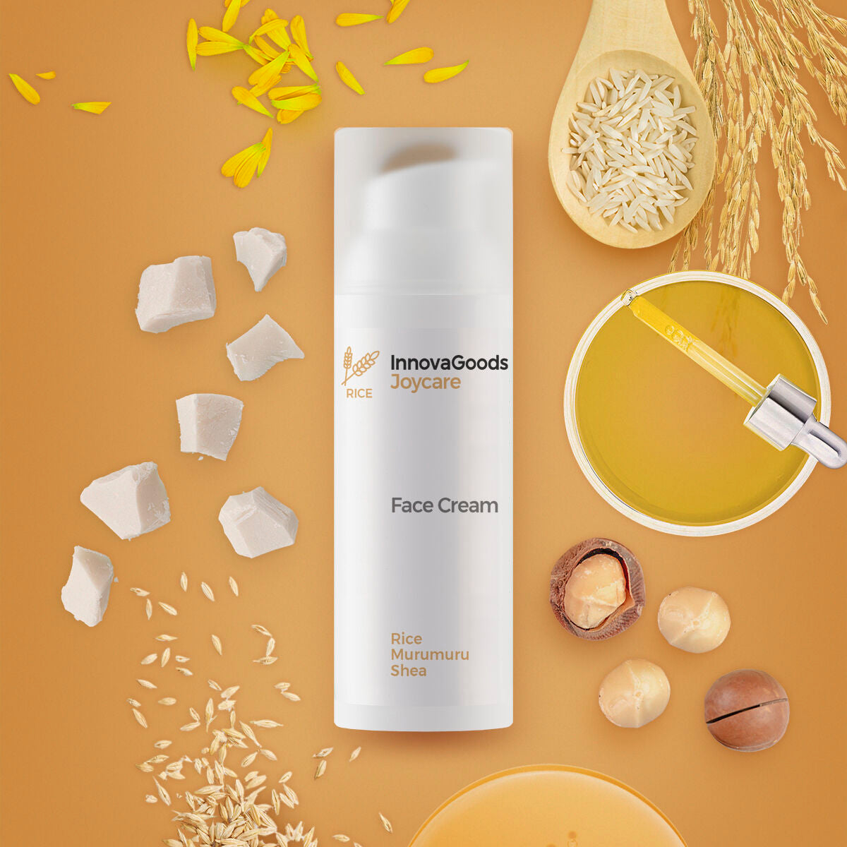 Joycare Rice Feuchtigkeitscreme von InnovaGoods 50 ml – Anwendungsansicht